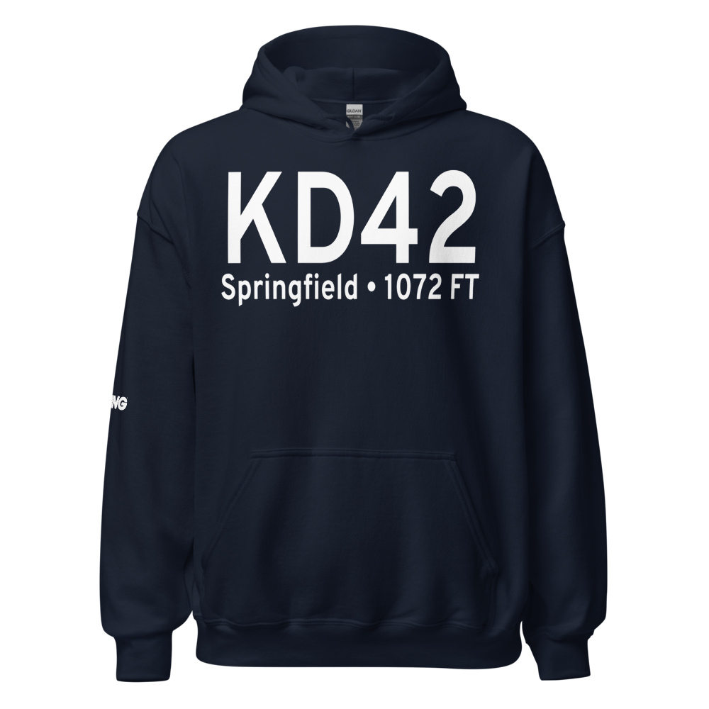 Springfield Municipal Airport (KD42) ICAO Hoodie Sweatshirt 