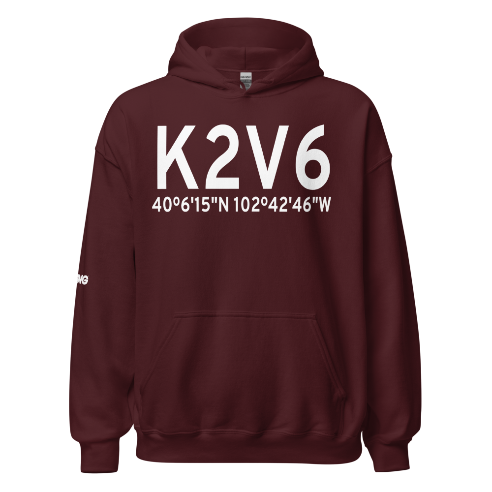 Yuma Municipal Airport (K2V6) ICAO Hoodie Sweatshirt 