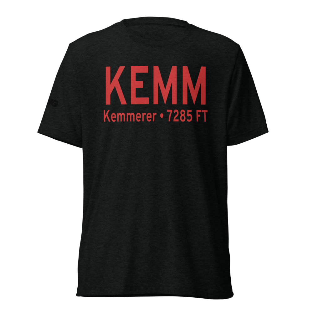 Kemmerer Municipal Airport (KEMM) ICAO Tri-blend T-Shirt 