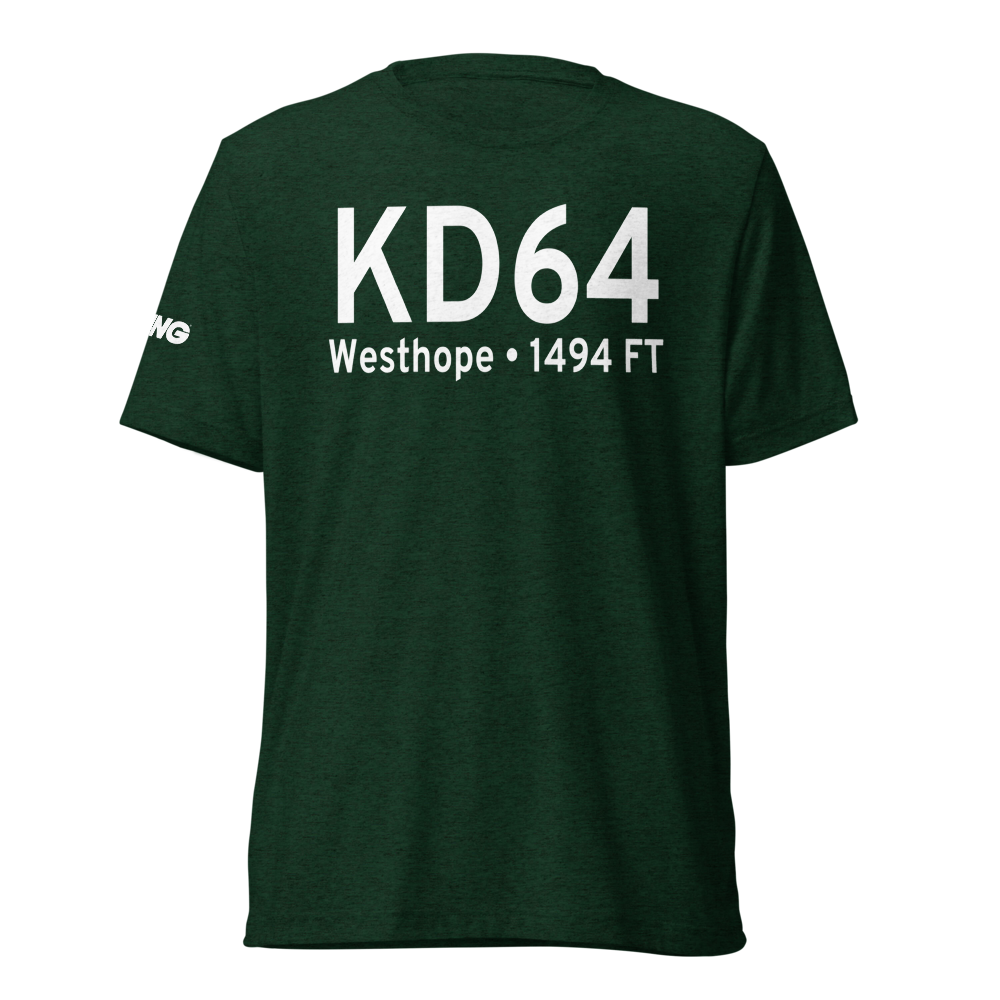 Westhope Municipal Airport (KD64) ICAO Tri-blend T-Shirt 
