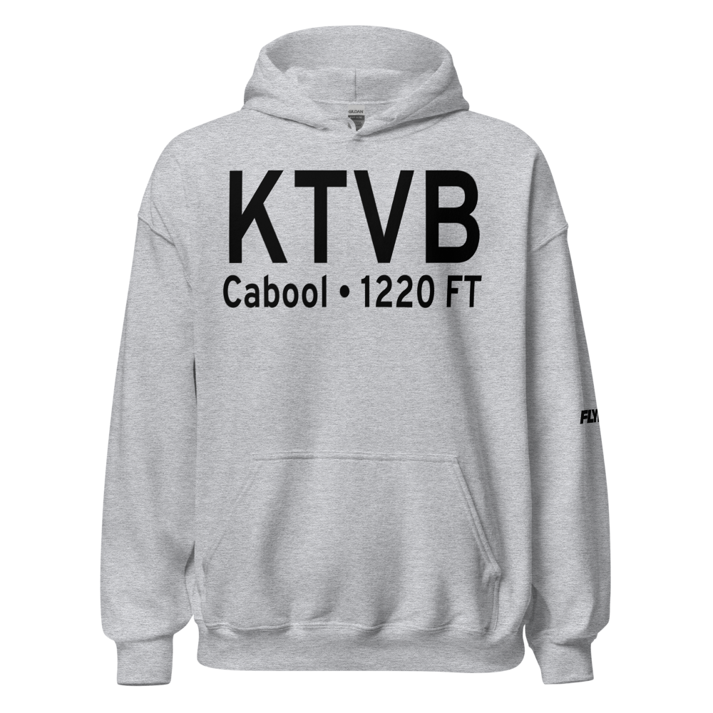 Cabool Memorial Airport (KTVB) ICAO Hoodie Sweatshirt 