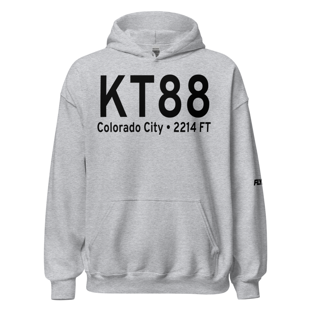 Colorado City Airport (KT88) ICAO Hoodie Sweatshirt 