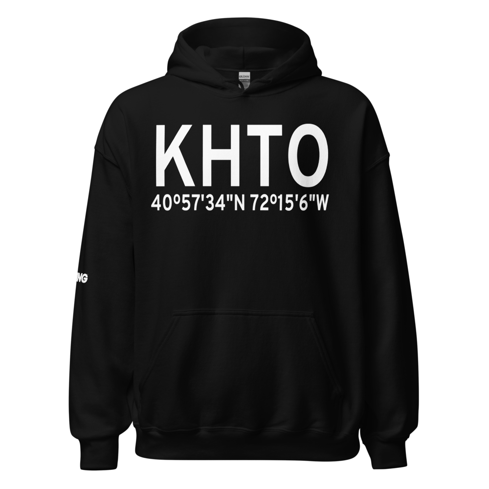 East Hampton Airport (KHTO) ICAO Hoodie Sweatshirt 
