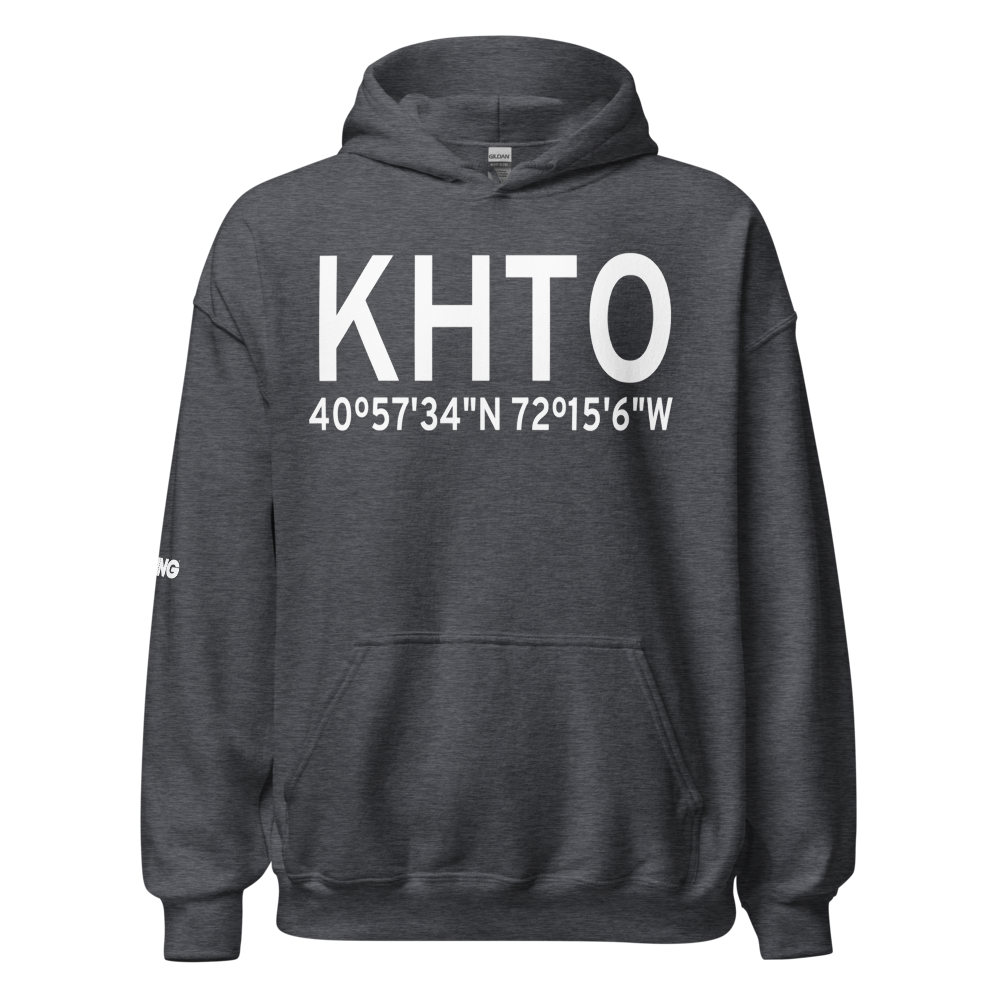 East Hampton Airport (KHTO) ICAO Hoodie Sweatshirt 