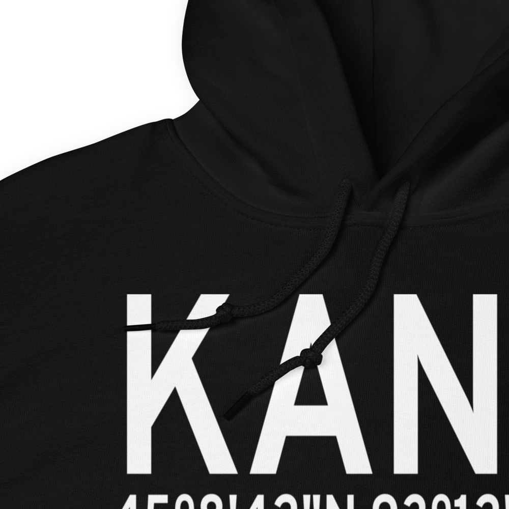 Anoka County-Blaine (Janes Field) Airport (KANE) ICAO Hoodie Sweatshirt 