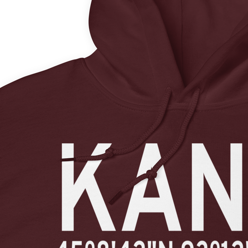 Anoka County-Blaine (Janes Field) Airport (KANE) ICAO Hoodie Sweatshirt 