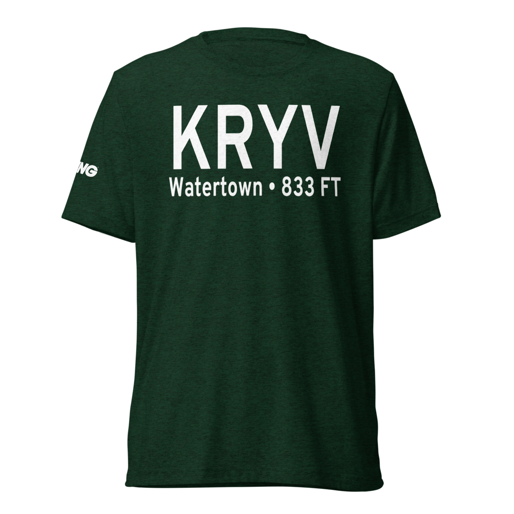Watertown Municipal Airport (KRYV) ICAO Tri-blend T-Shirt 