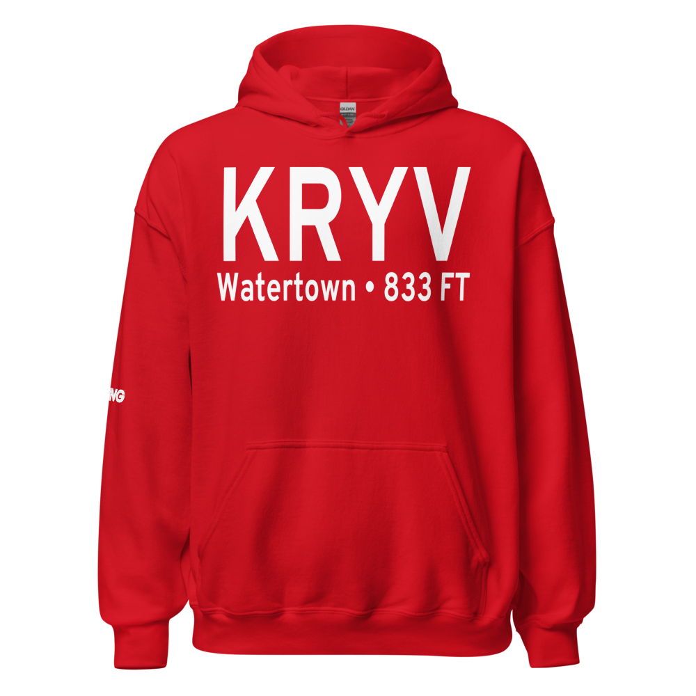 Watertown Municipal Airport (KRYV) ICAO Hoodie Sweatshirt 