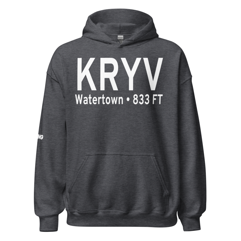 Watertown Municipal Airport (KRYV) ICAO Hoodie Sweatshirt 