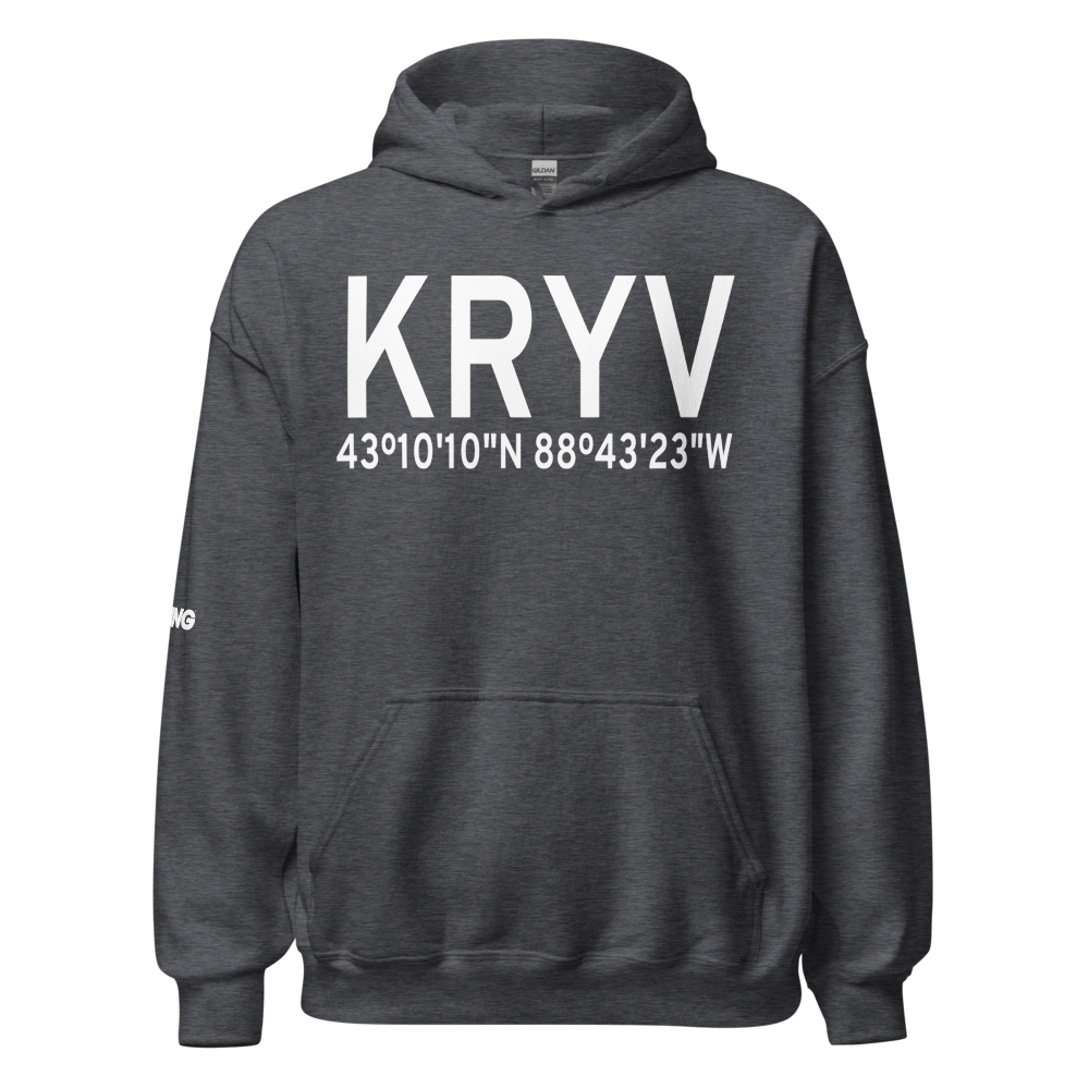 Watertown Municipal Airport (KRYV) ICAO Hoodie Sweatshirt 