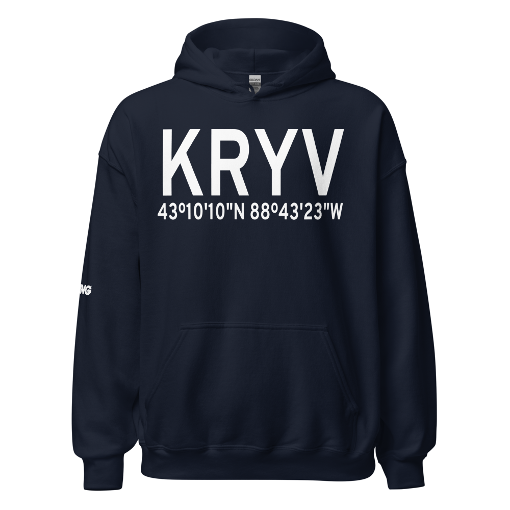 Watertown Municipal Airport (KRYV) ICAO Hoodie Sweatshirt 