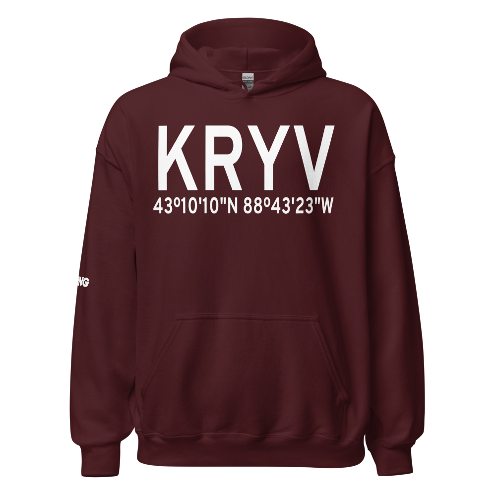 Watertown Municipal Airport (KRYV) ICAO Hoodie Sweatshirt 