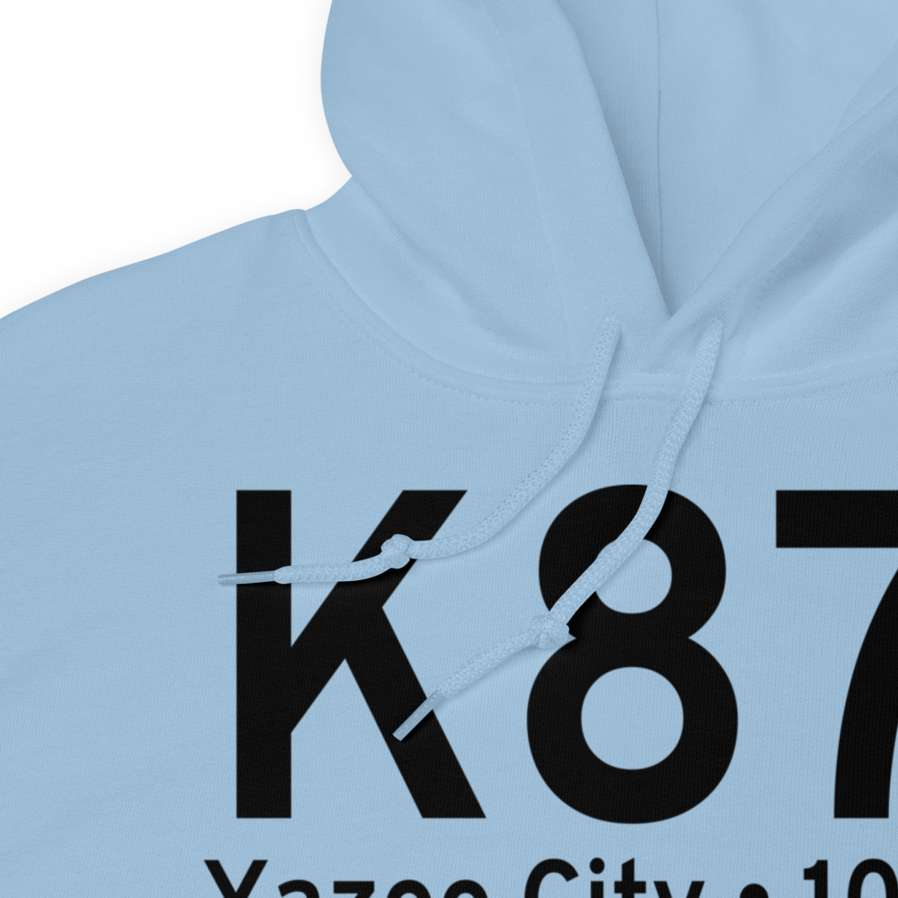 Yazoo County Airport (K87I) ICAO Hoodie Sweatshirt 