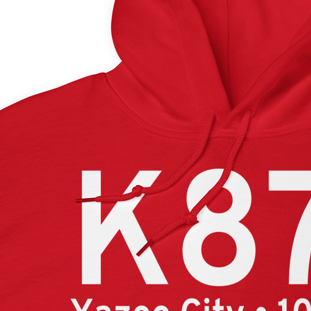 Yazoo County Airport (K87I) ICAO Hoodie Sweatshirt 