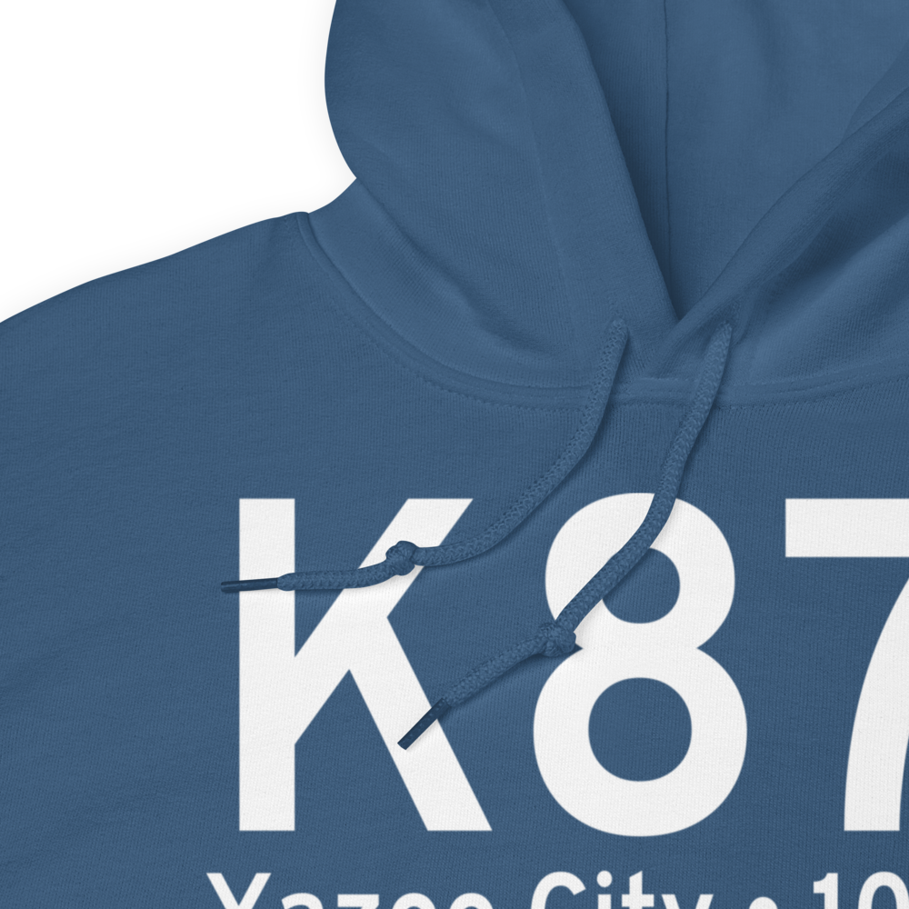Yazoo County Airport (K87I) ICAO Hoodie Sweatshirt 