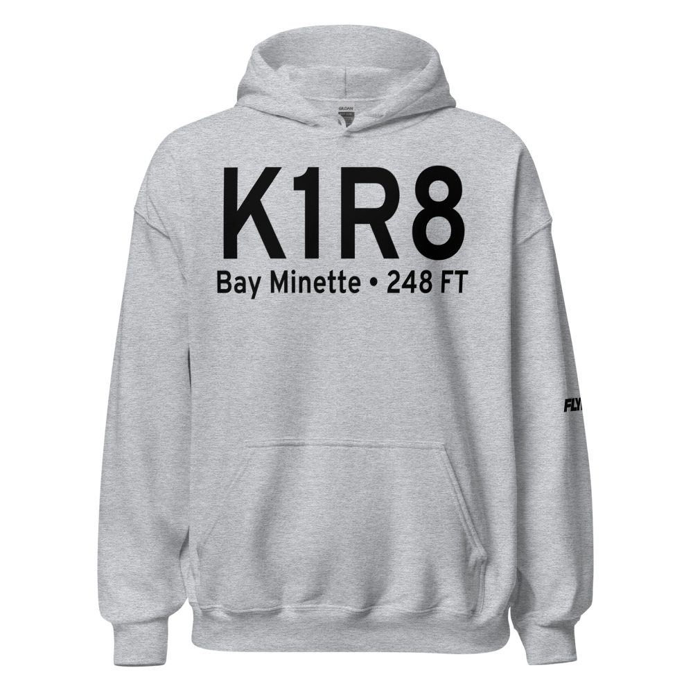Bay Minette Municipal Airport (K1R8) ICAO Hoodie Sweatshirt 