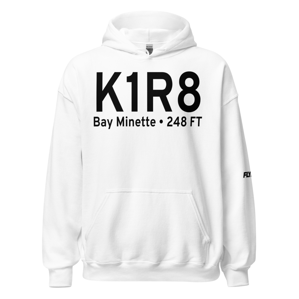 Bay Minette Municipal Airport (K1R8) ICAO Hoodie Sweatshirt 