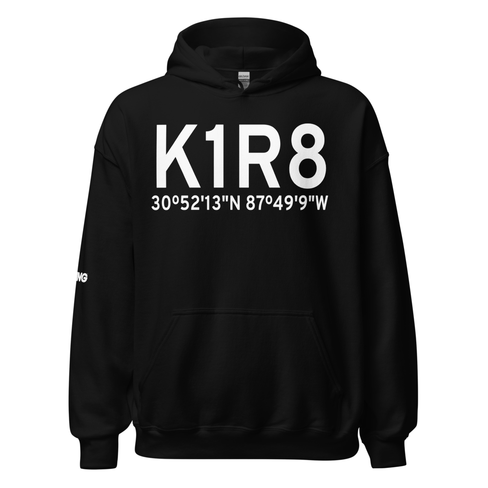 Bay Minette Municipal Airport (K1R8) ICAO Hoodie Sweatshirt 