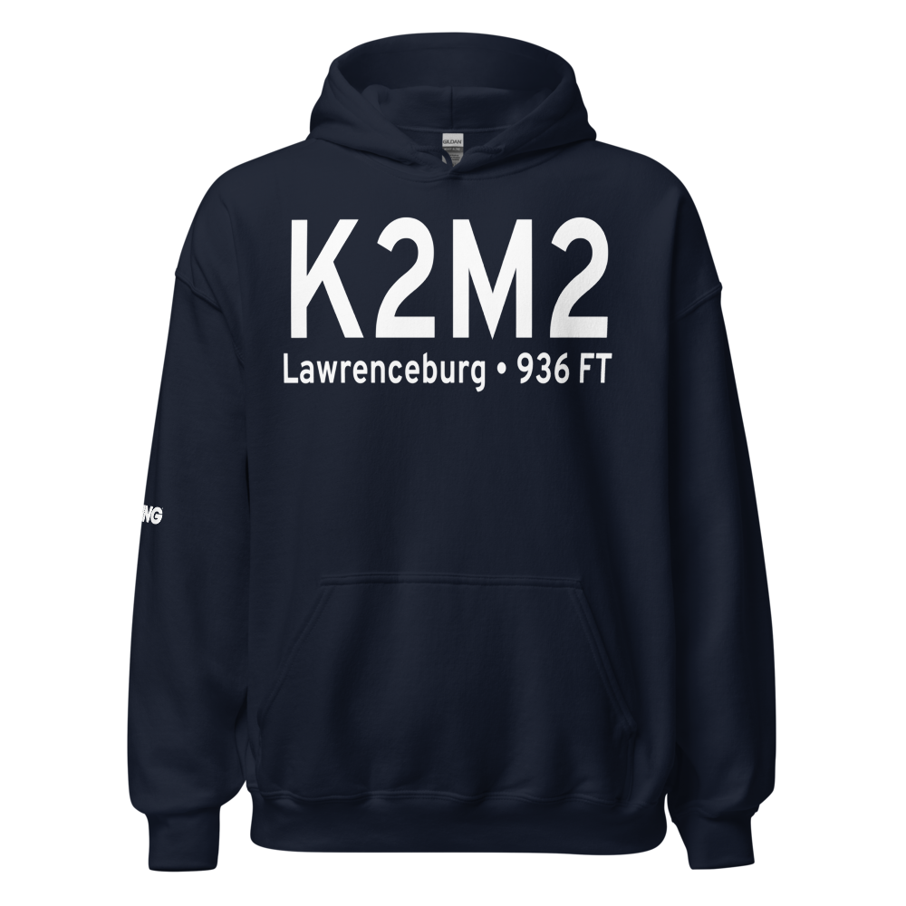 Lawrenceburg Lawrence County Airport (K2M2) ICAO Hoodie Sweatshirt 