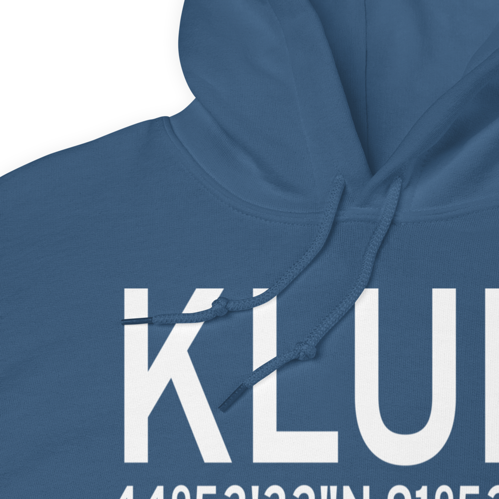 Menomonie Municipal Score Field (KLUM) ICAO Hoodie Sweatshirt 