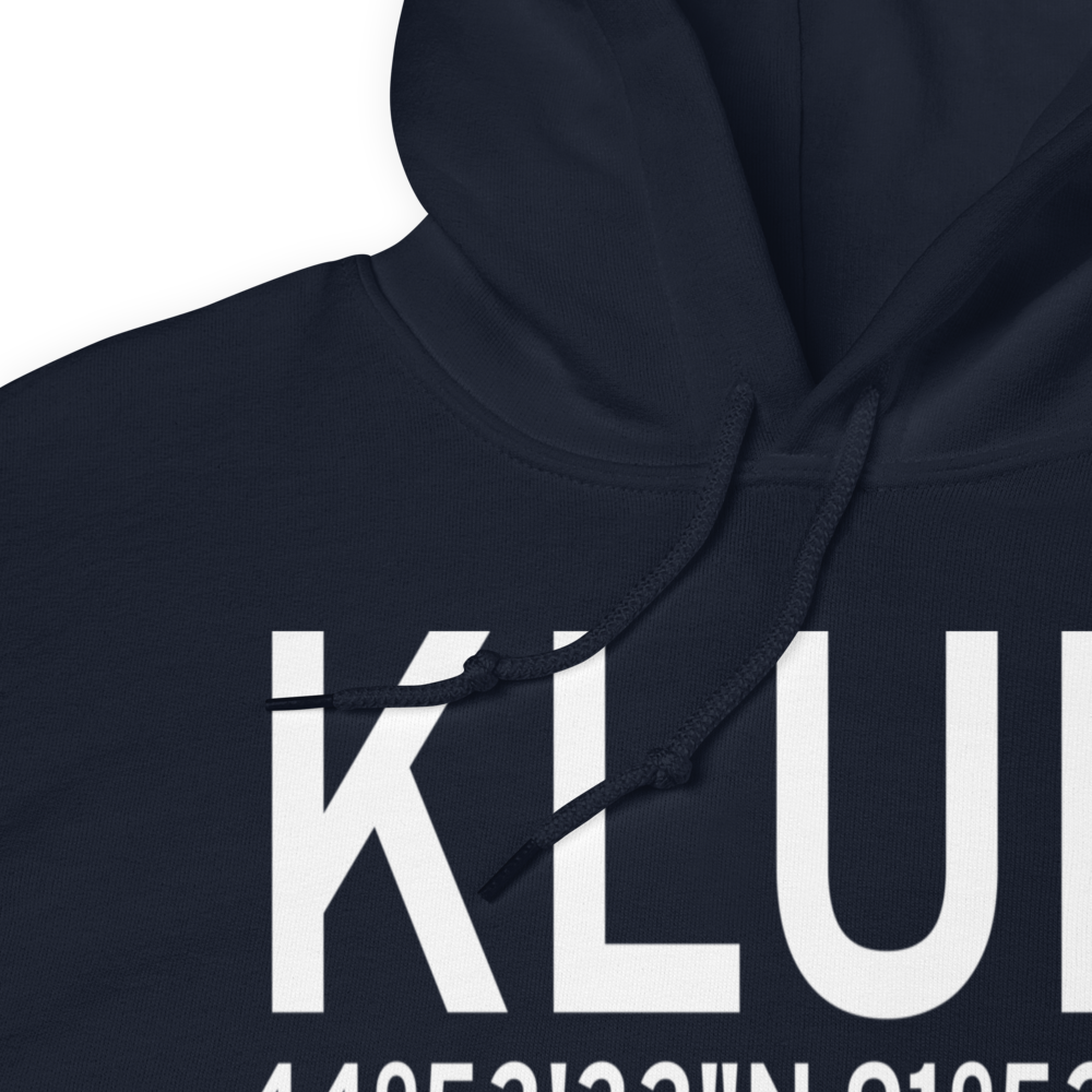Menomonie Municipal Score Field (KLUM) ICAO Hoodie Sweatshirt 
