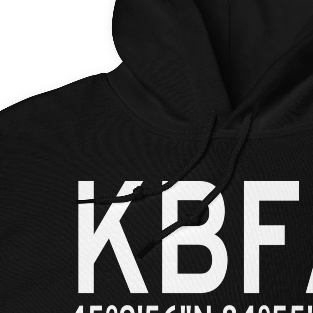 Boyne Mountain Airport (KBFA) ICAO Hoodie Sweatshirt 