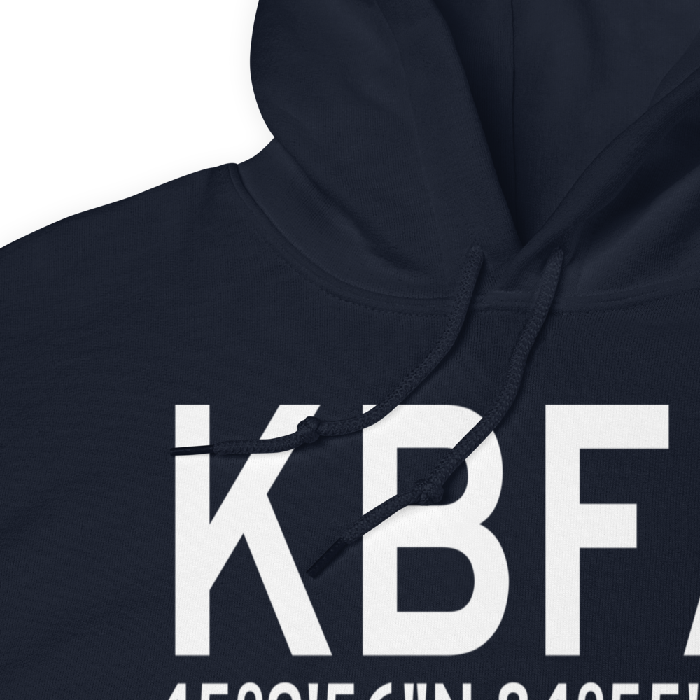 Boyne Mountain Airport (KBFA) ICAO Hoodie Sweatshirt 