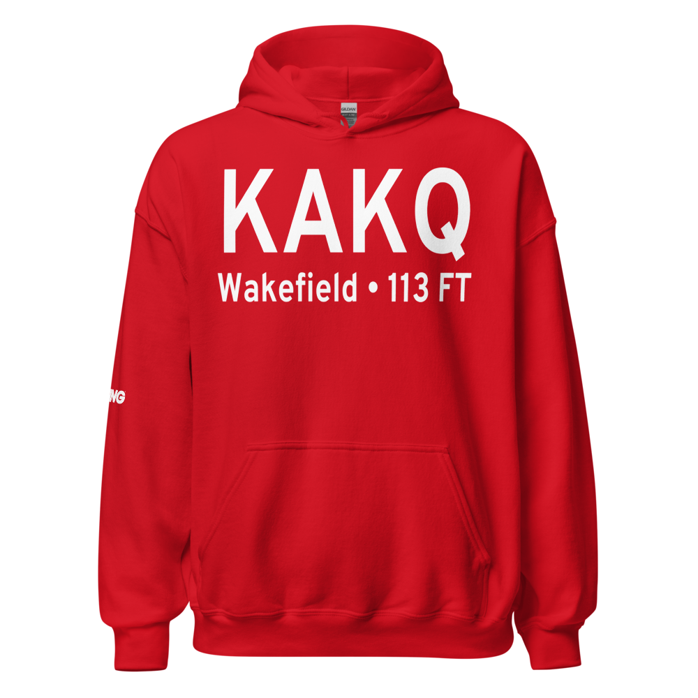 Wakefield Municipal Airport (KAKQ) ICAO Hoodie Sweatshirt 