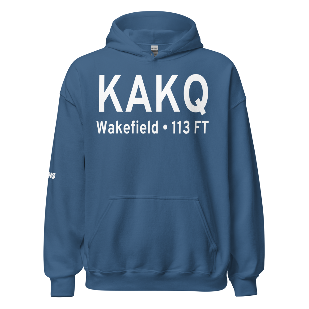 Wakefield Municipal Airport (KAKQ) ICAO Hoodie Sweatshirt 
