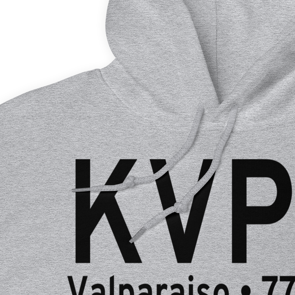 Porter County Municipal Airport (KVPZ) ICAO Hoodie Sweatshirt 