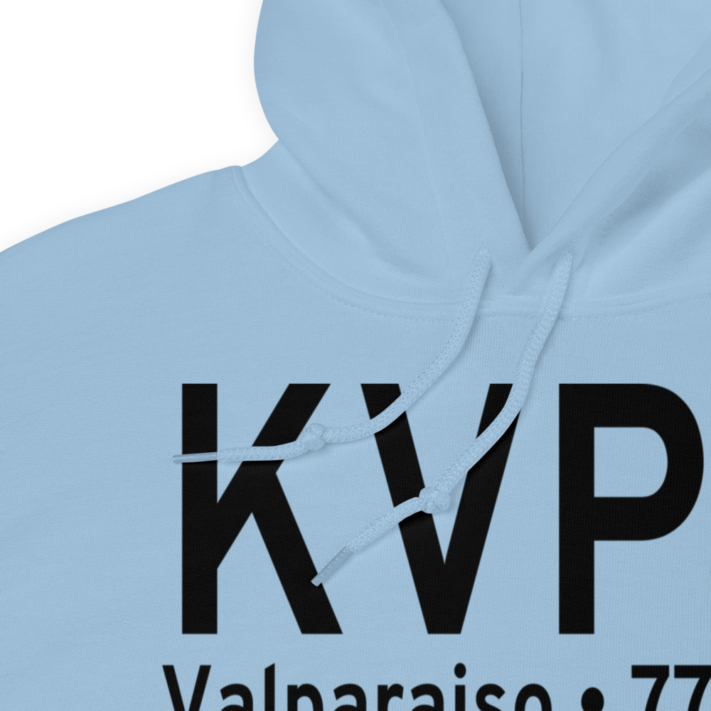 Porter County Municipal Airport (KVPZ) ICAO Hoodie Sweatshirt 