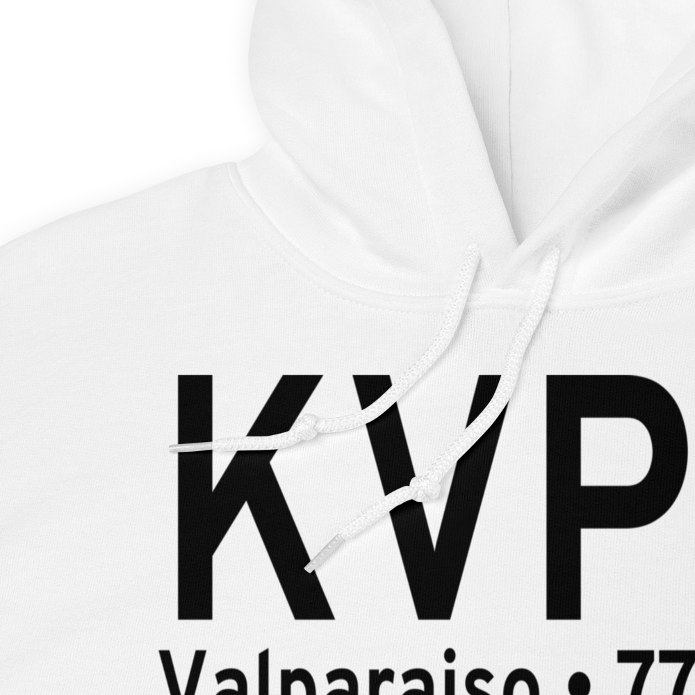 Porter County Municipal Airport (KVPZ) ICAO Hoodie Sweatshirt 