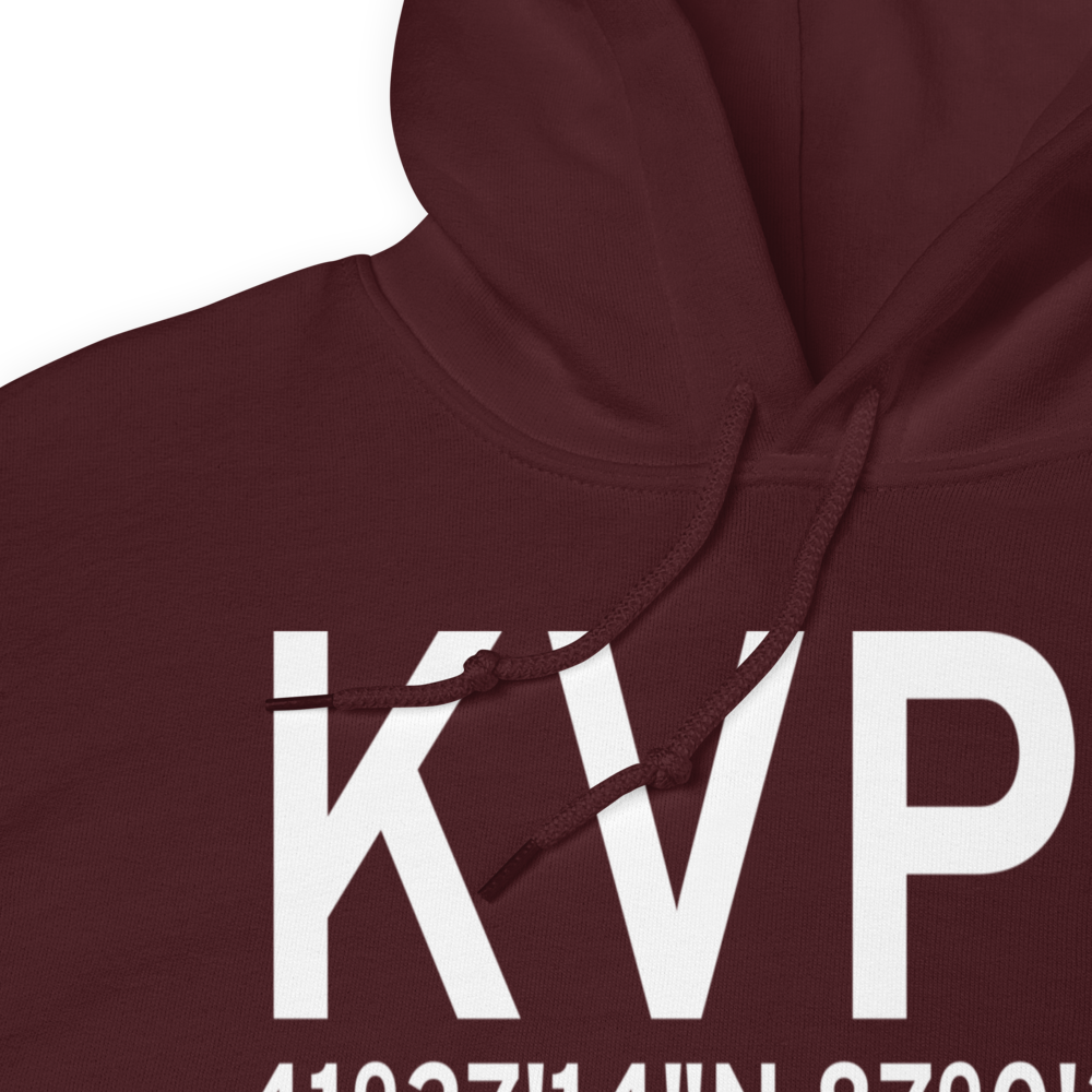 Porter County Municipal Airport (KVPZ) ICAO Hoodie Sweatshirt 