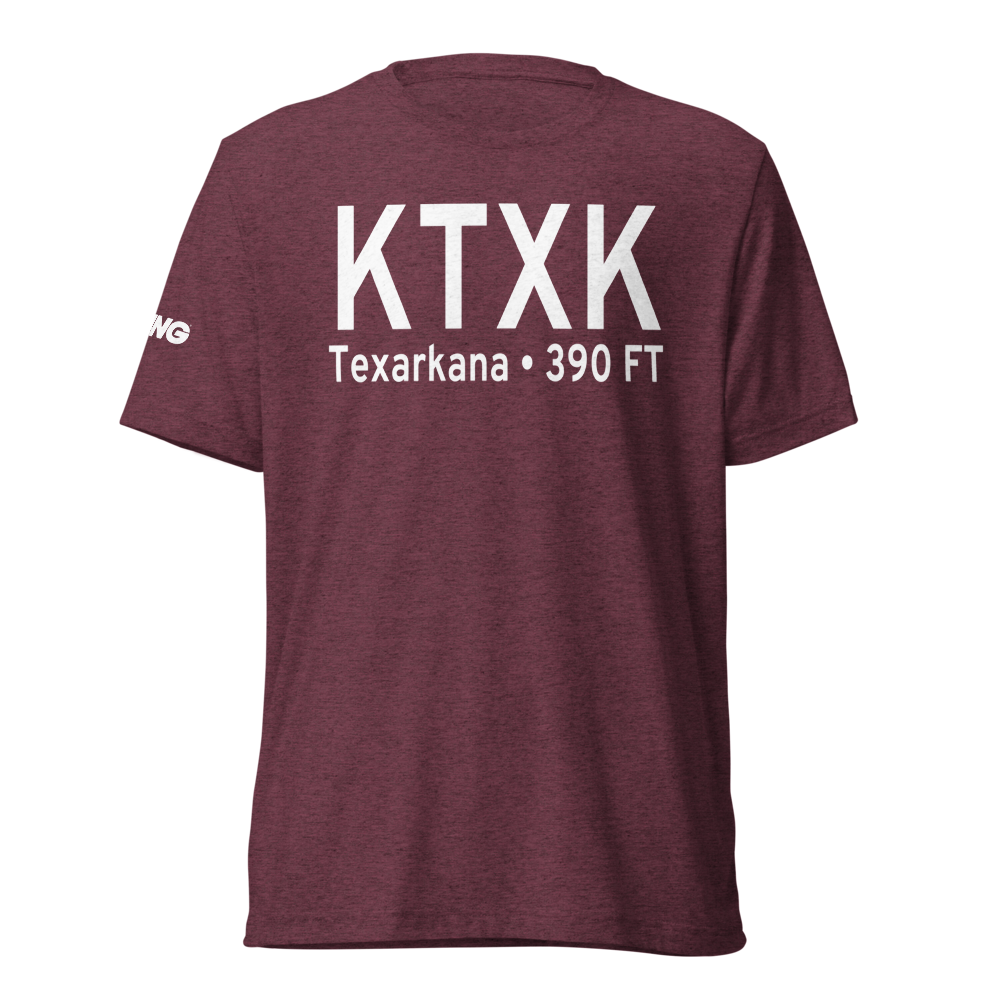 Texarkana Regional Webb Field (KTXK) ICAO Tri-blend T-Shirt 