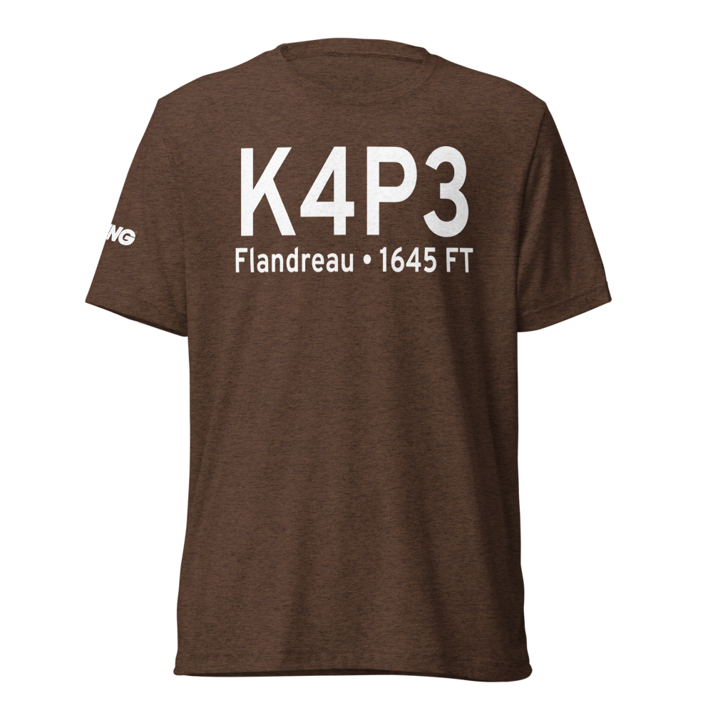 Flandreau Municipal Airport (K4P3) ICAO Tri-blend T-Shirt 