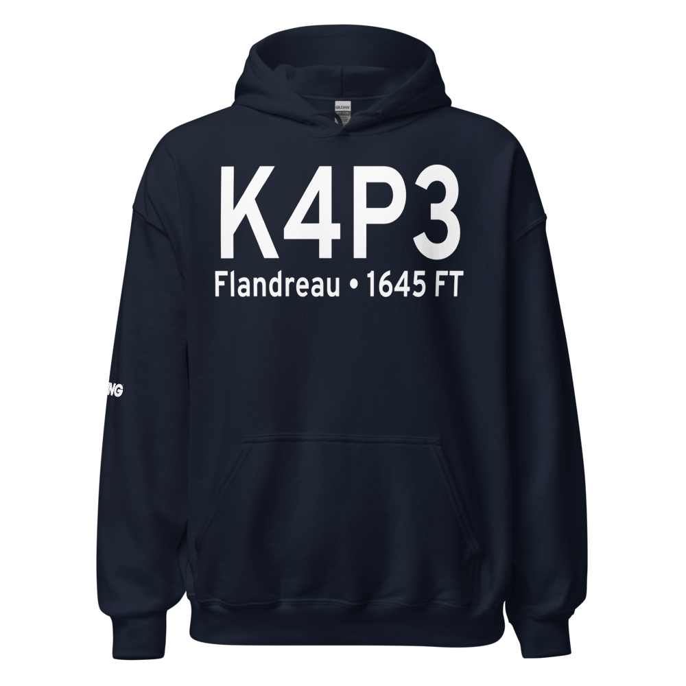 Flandreau Municipal Airport (K4P3) ICAO Hoodie Sweatshirt 
