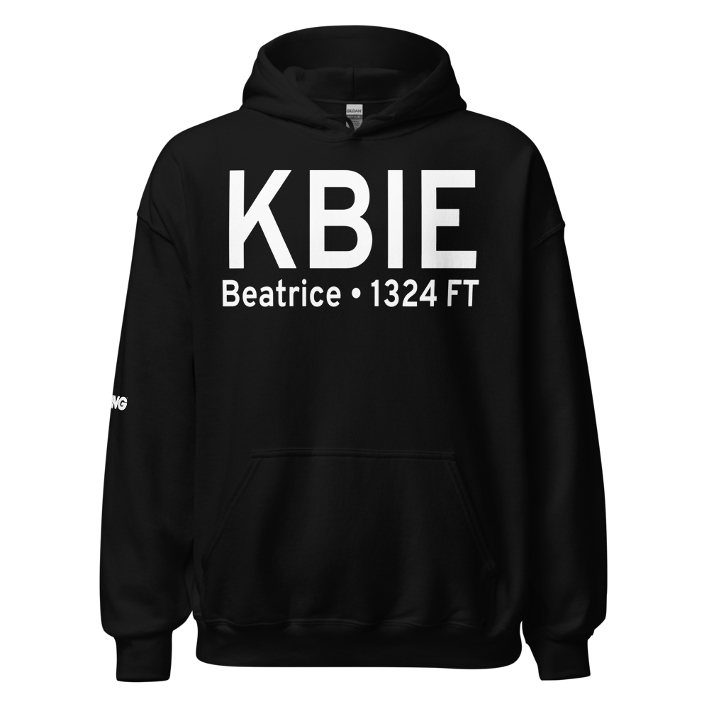 Beatrice Municipal Airport (KBIE) ICAO Hoodie Sweatshirt 