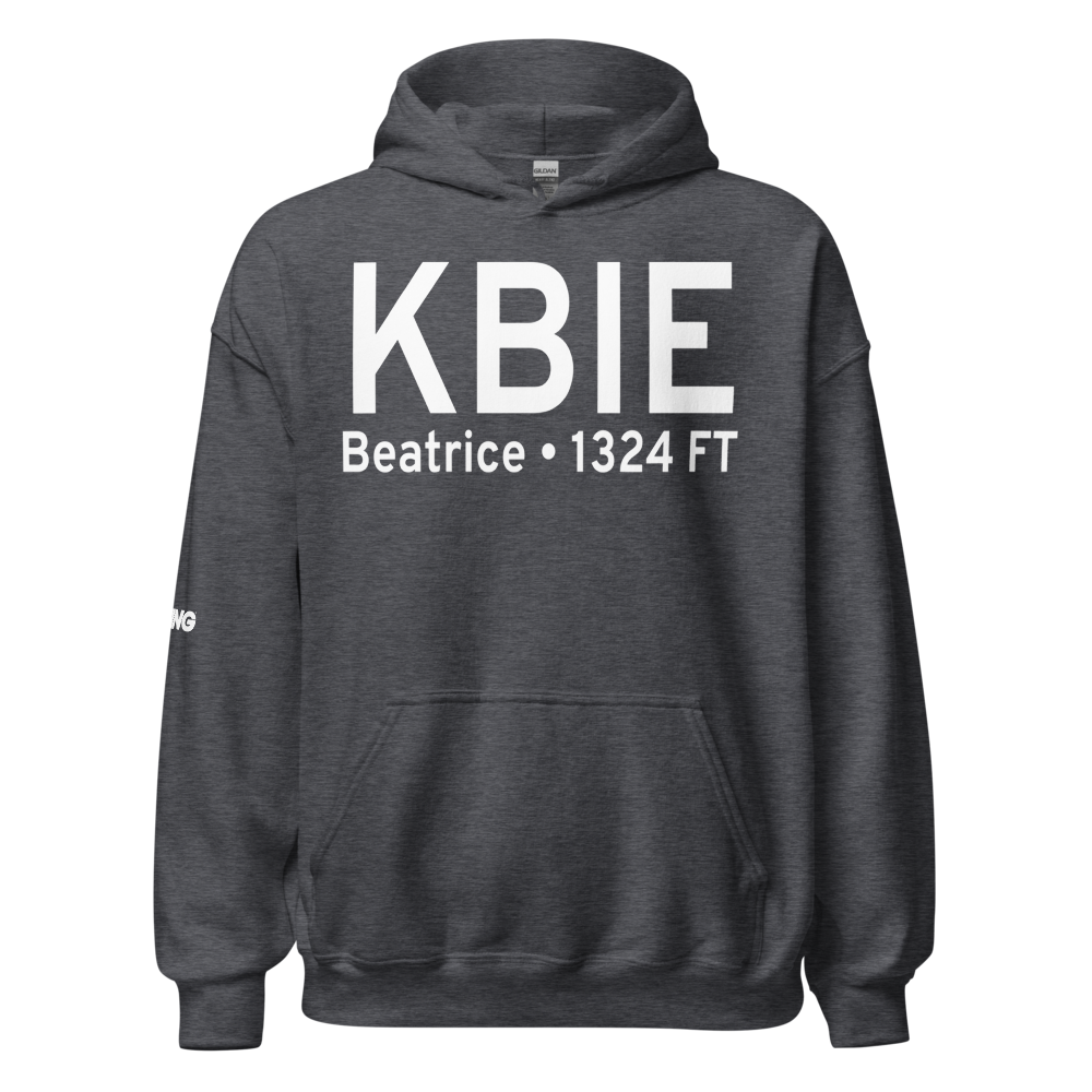 Beatrice Municipal Airport (KBIE) ICAO Hoodie Sweatshirt 
