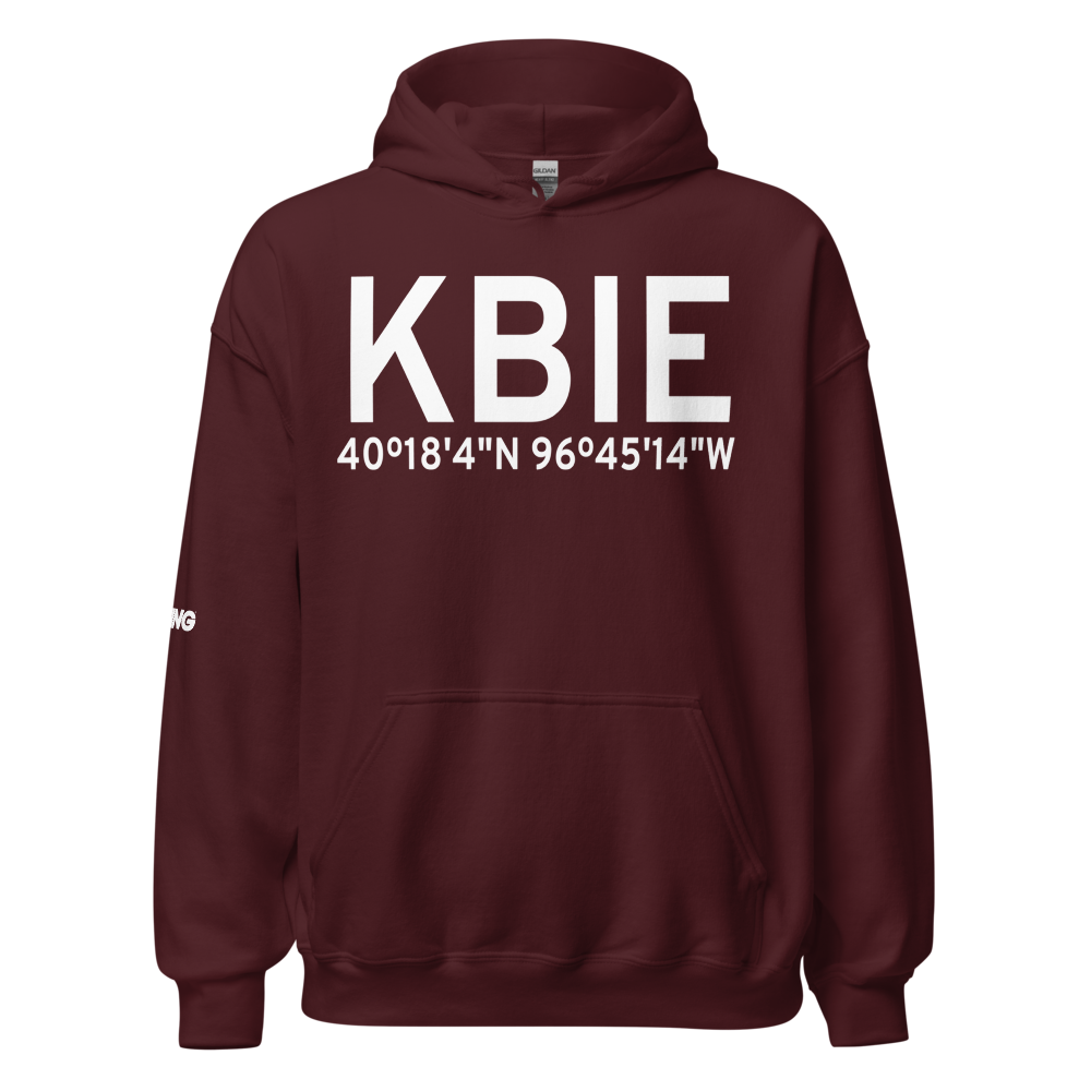 Beatrice Municipal Airport (KBIE) ICAO Hoodie Sweatshirt 