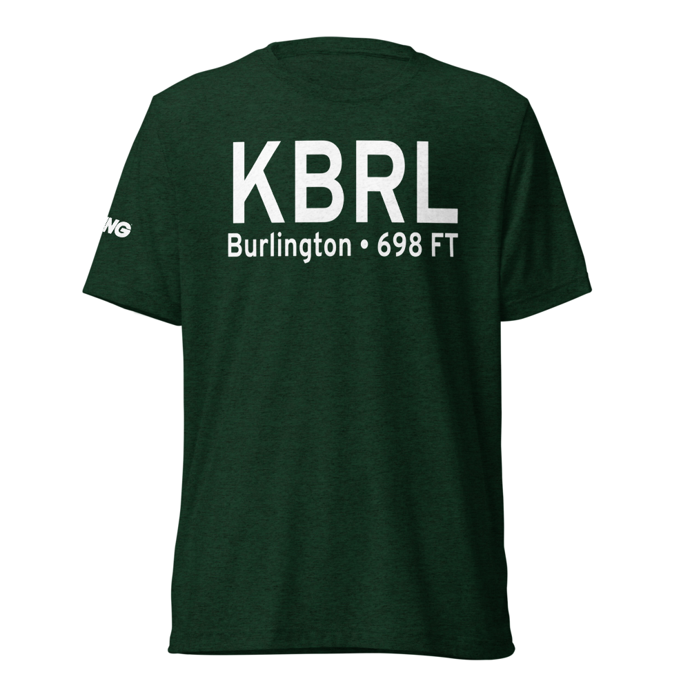 Southeast Iowa Regional Airport (KBRL) ICAO Tri-blend T-Shirt 