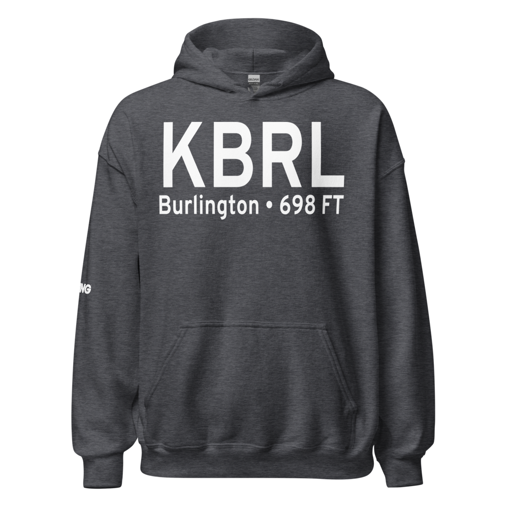 Southeast Iowa Regional Airport (KBRL) ICAO Hoodie Sweatshirt 