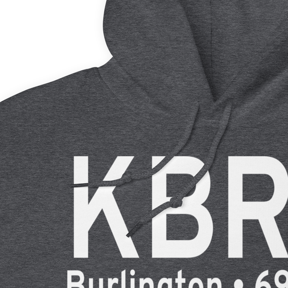 Southeast Iowa Regional Airport (KBRL) ICAO Hoodie Sweatshirt 