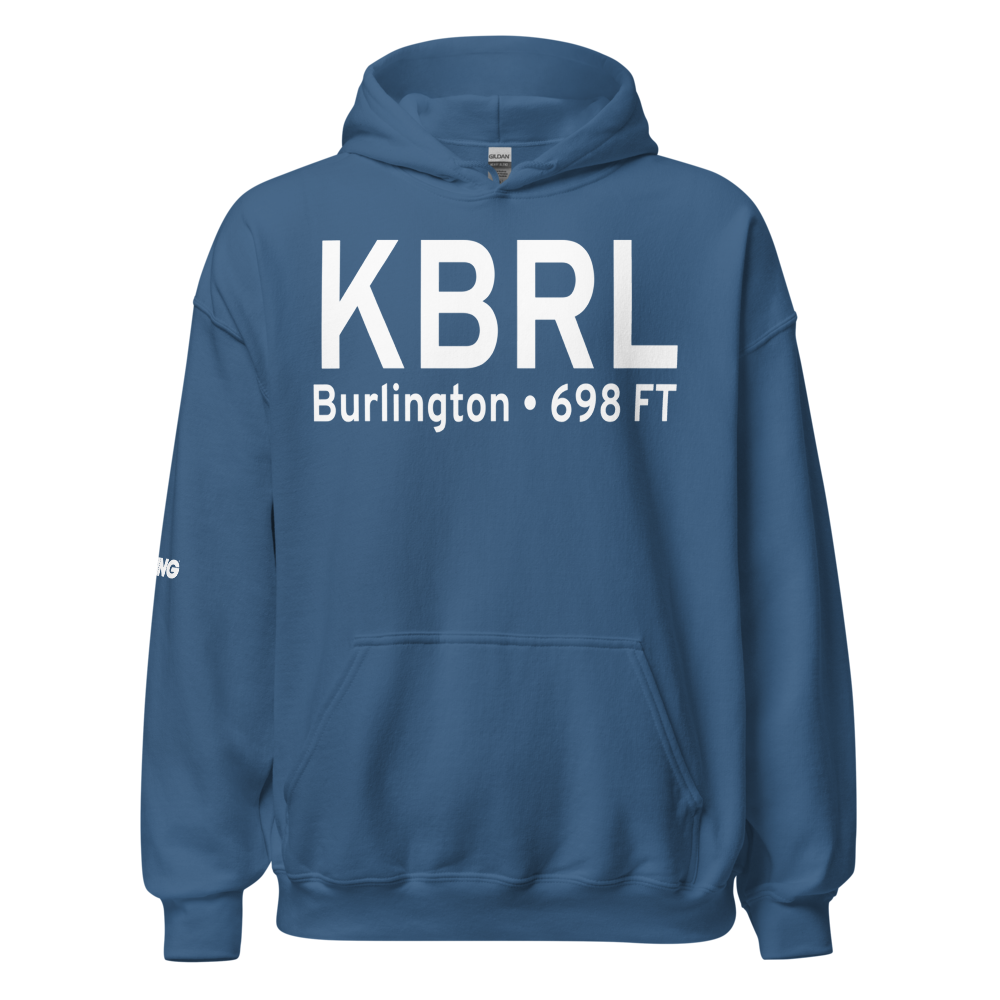 Southeast Iowa Regional Airport (KBRL) ICAO Hoodie Sweatshirt 