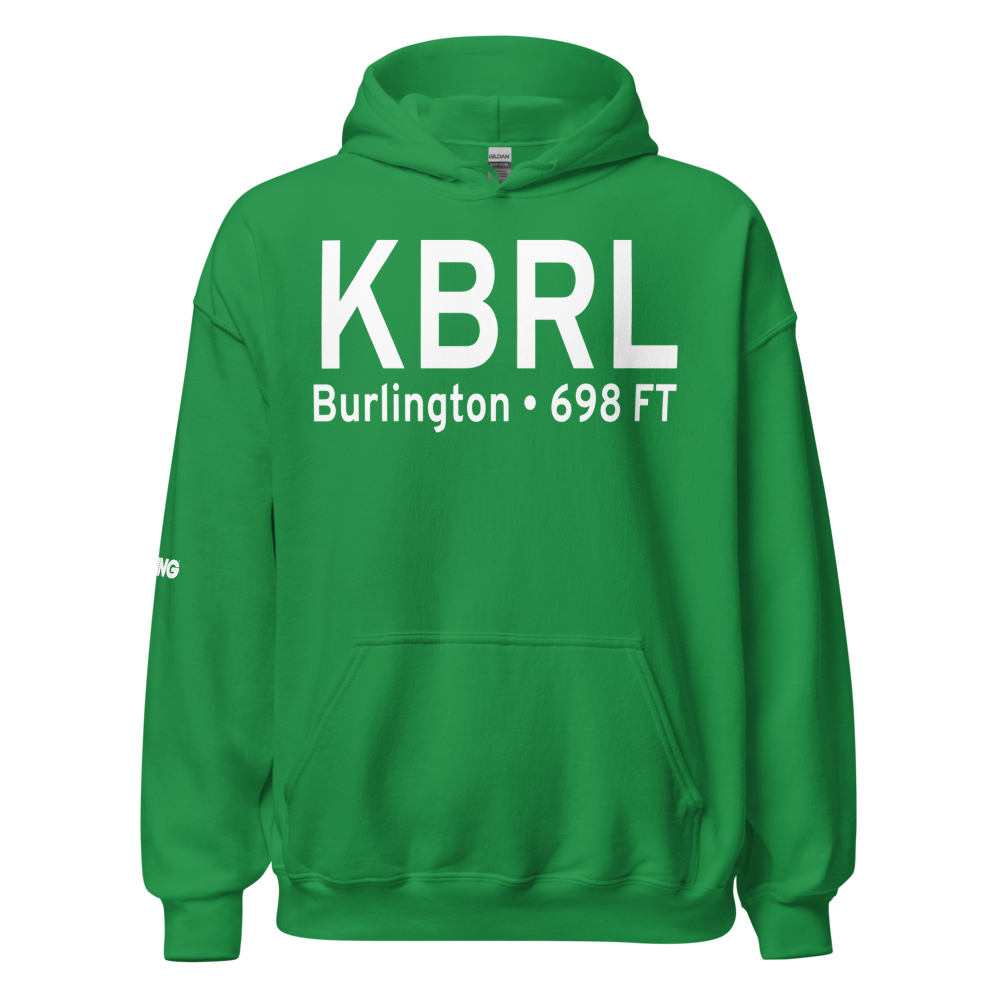 Southeast Iowa Regional Airport (KBRL) ICAO Hoodie Sweatshirt 