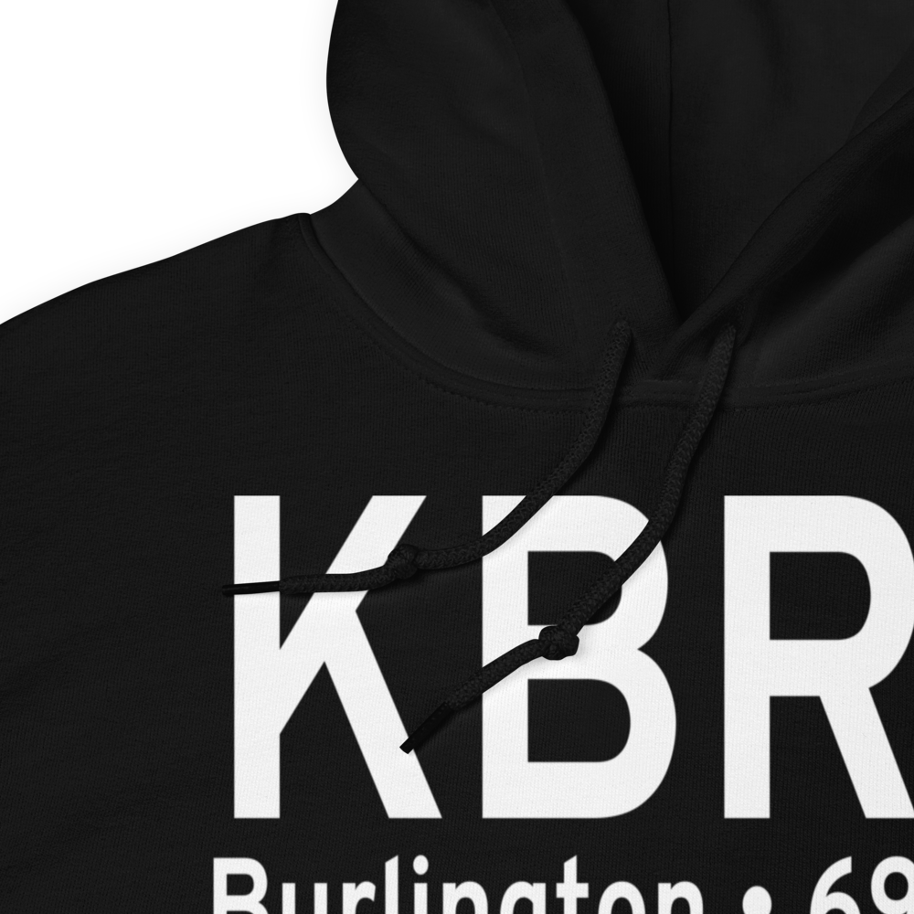 Southeast Iowa Regional Airport (KBRL) ICAO Hoodie Sweatshirt 