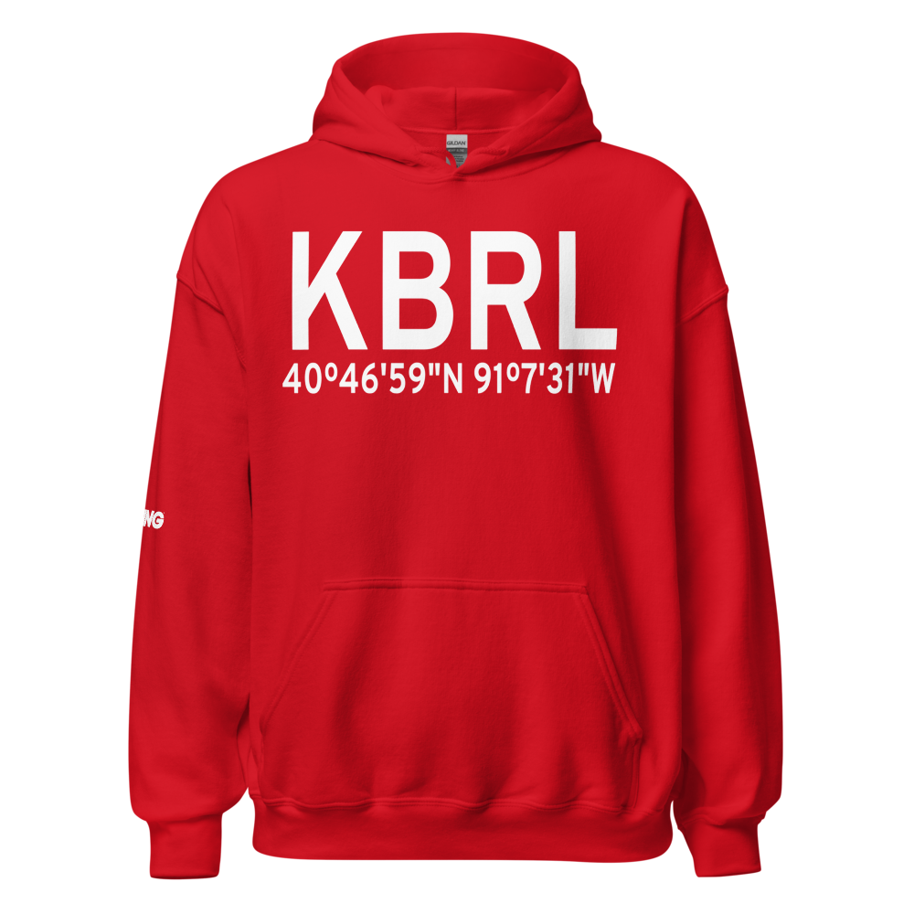 Southeast Iowa Regional Airport (KBRL) ICAO Hoodie Sweatshirt 