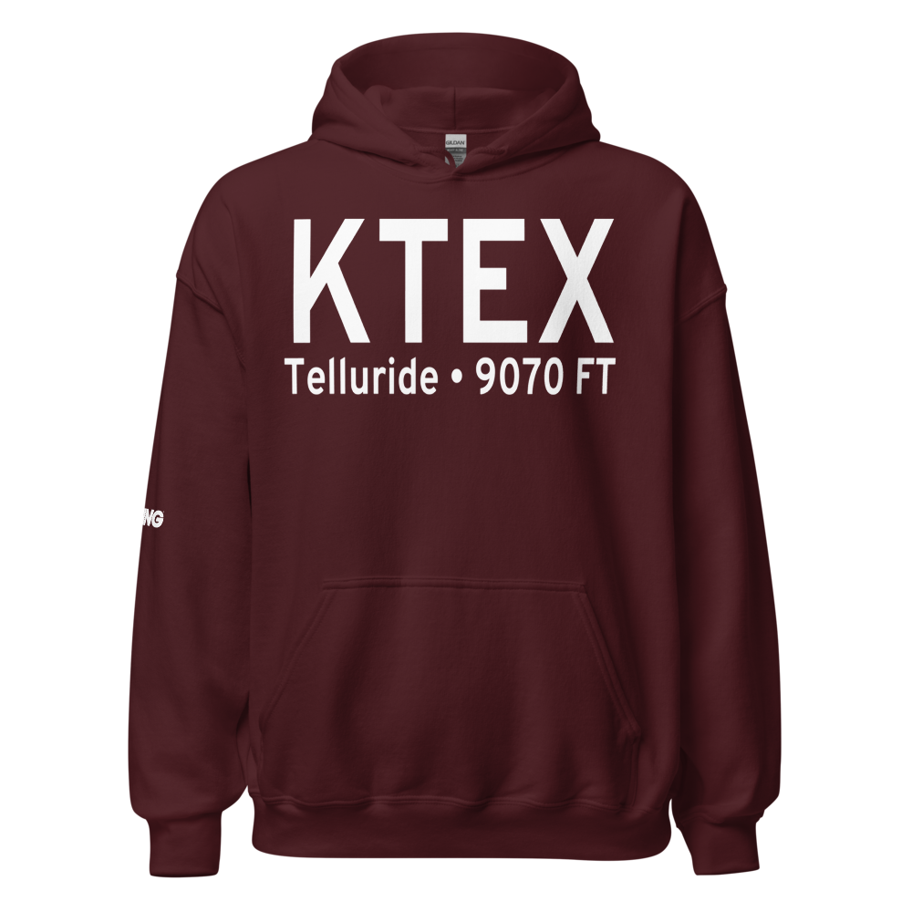 Telluride Regional Airport (KTEX) ICAO Hoodie Sweatshirt 