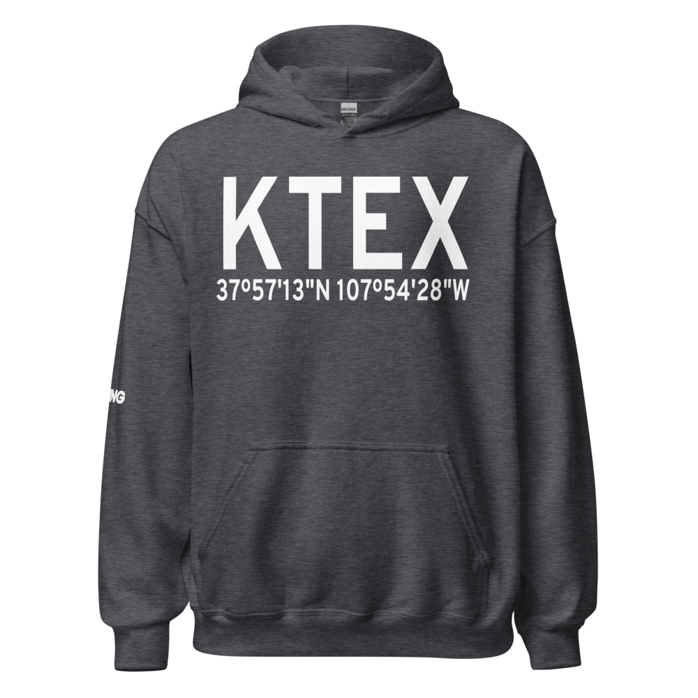 Telluride Regional Airport (KTEX) ICAO Hoodie Sweatshirt 