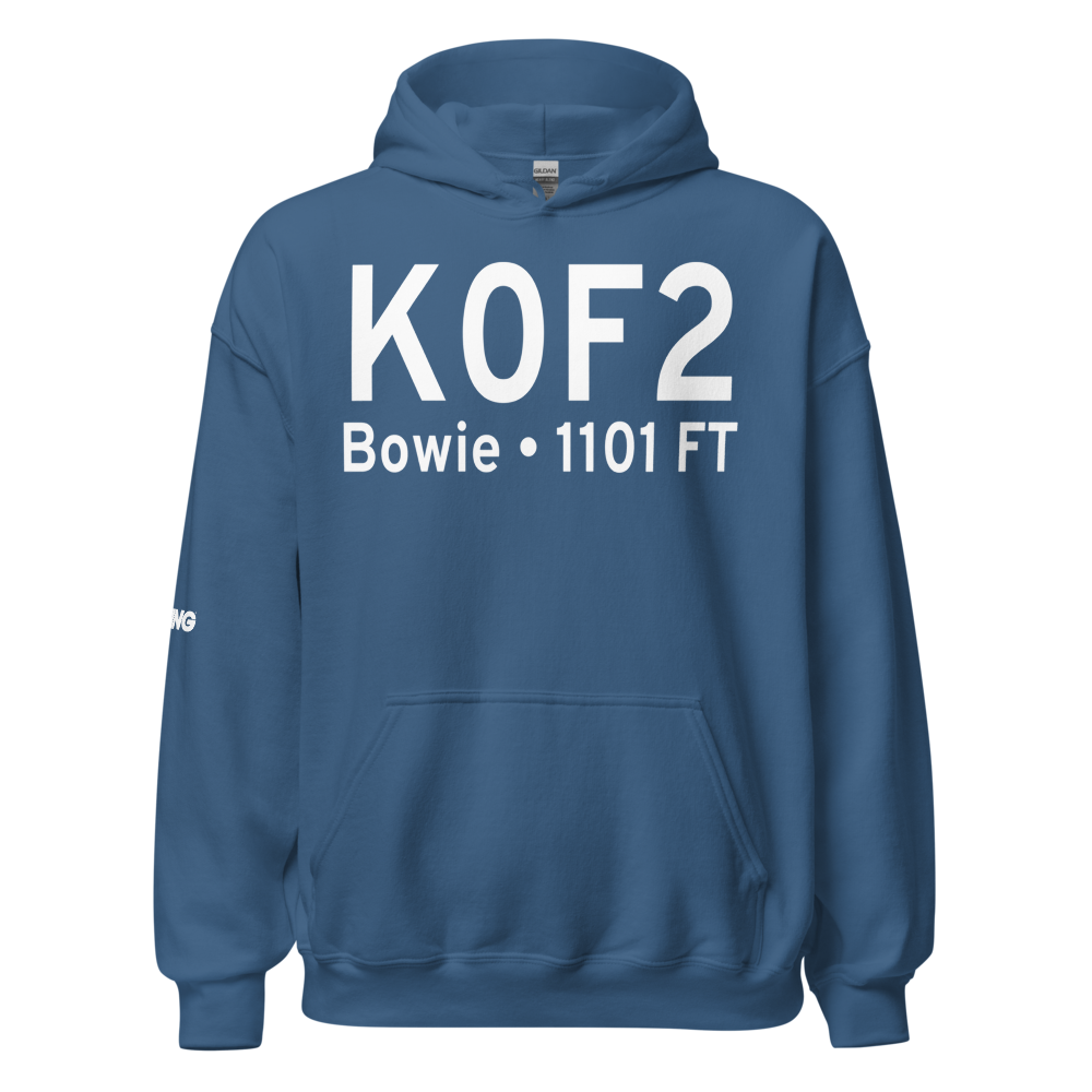 Bowie Municipal Airport (K0F2) ICAO Hoodie Sweatshirt 