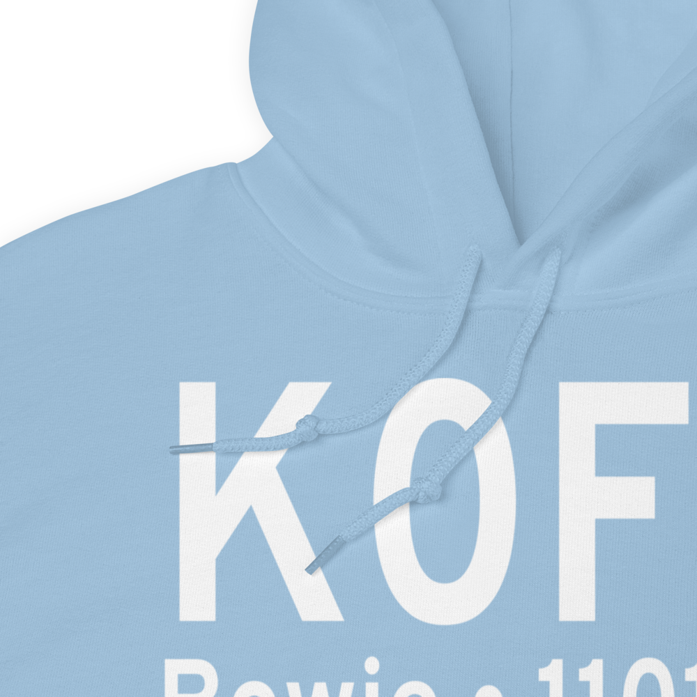 Bowie Municipal Airport (K0F2) ICAO Hoodie Sweatshirt 